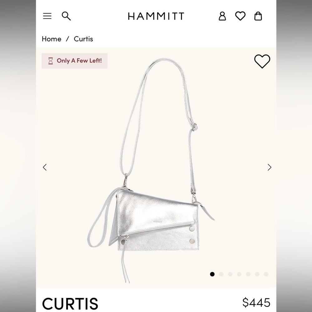 Hammitt Curtis Taupe Leather Crossbody/Clutch Bag